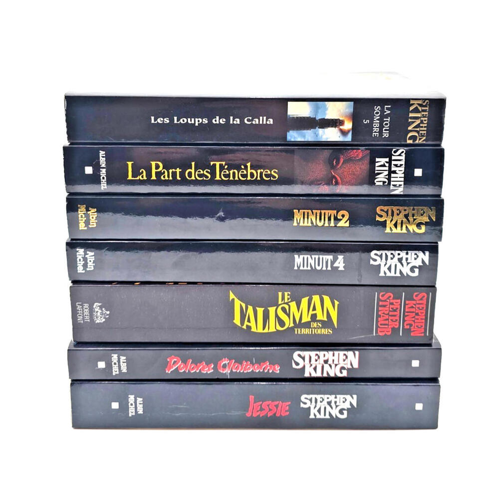 7x Stephen King French Book lot Paperback Grand Format Horror Thriller